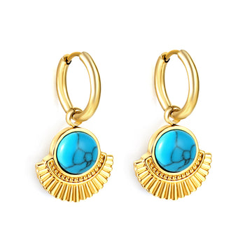 Turquoise-Horizon-Semicircle-Studs