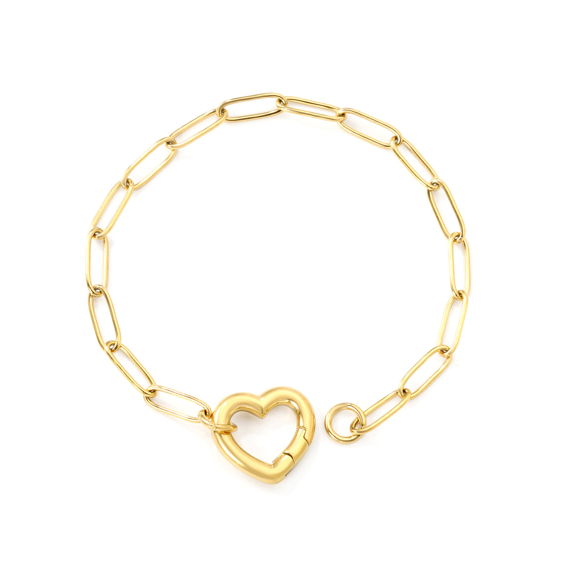 Peach-Heart-Clasp-Bracelet