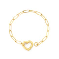 Peach-Heart-Clasp-Bracelet