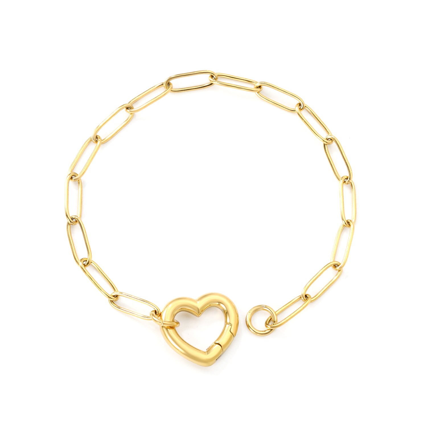 Peach-Heart-Clasp-Bracelet
