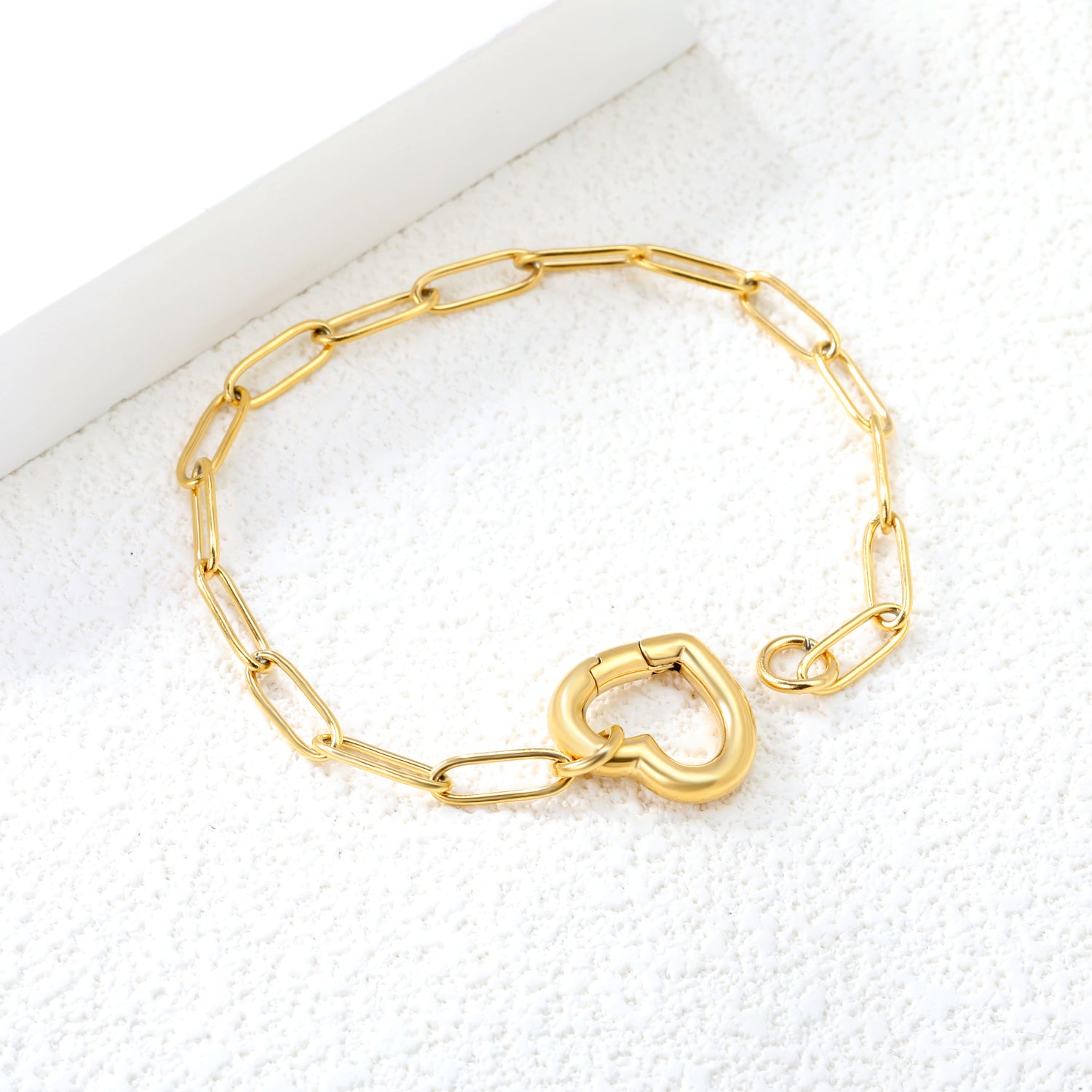 Peach-Heart-Clasp-Bracelet