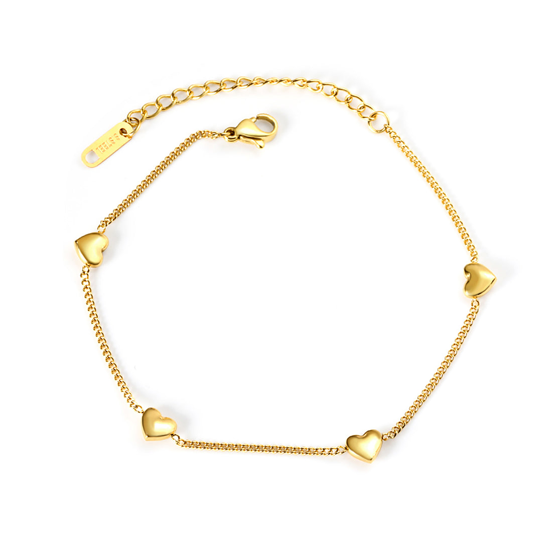 Peach-Heart-Charm-Bracelet