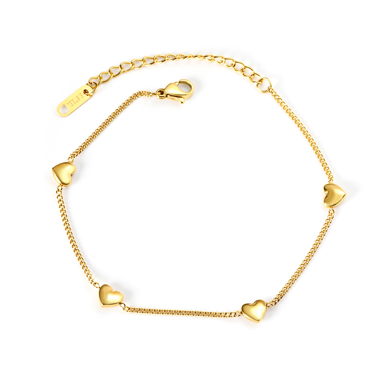 Peach-Heart-Charm-Bracelet