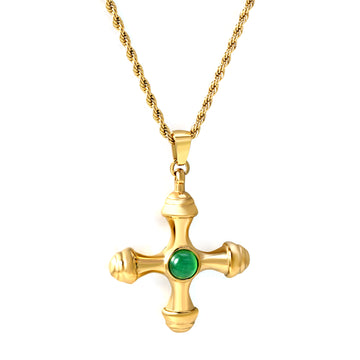 Cat's-Eye-Cross-Pendant-Necklace