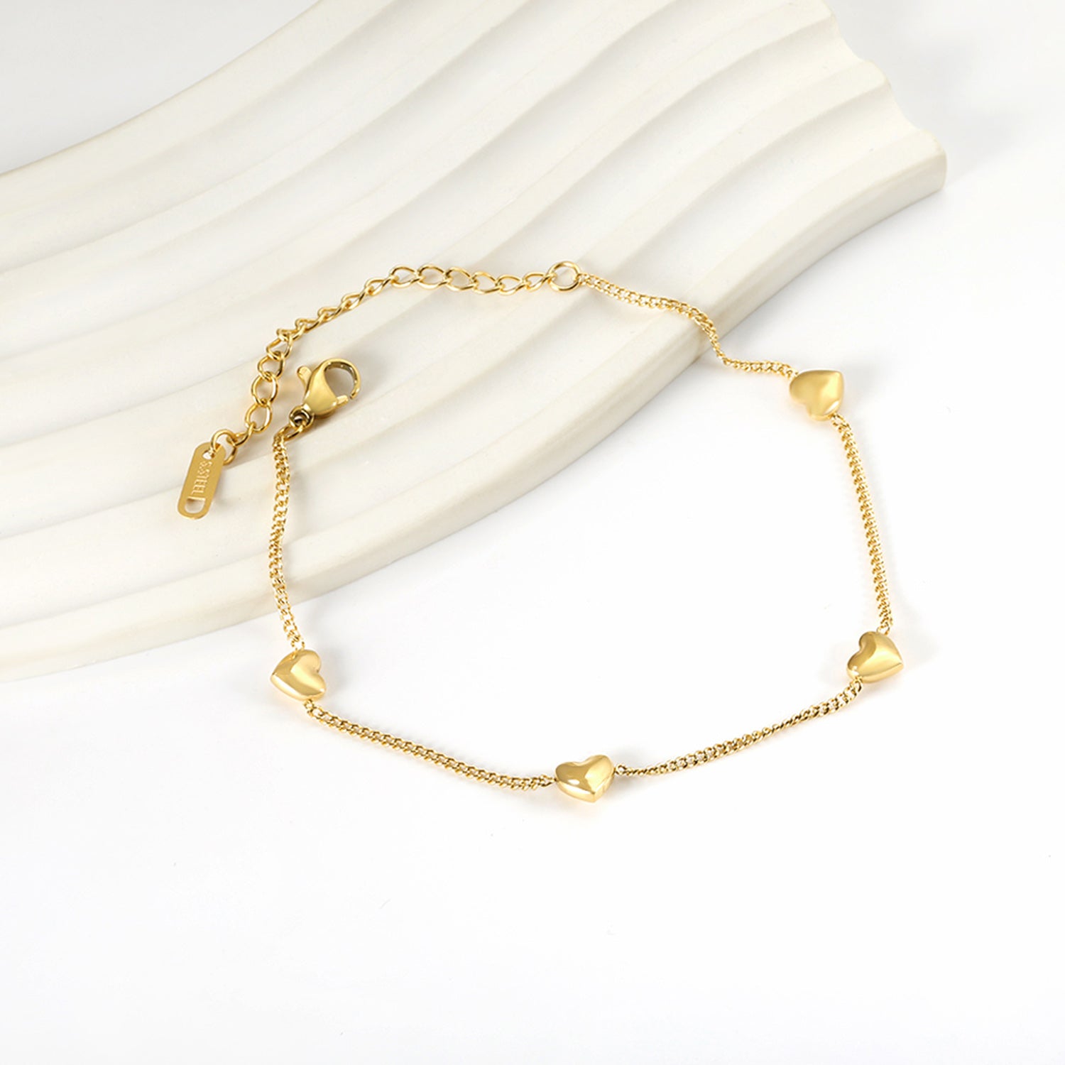 Peach-Heart-Charm-Bracelet