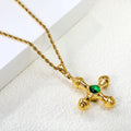 Cat's-Eye-Cross-Pendant-Necklace