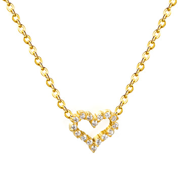 Diamond-Edge-Heart-Pendant-Necklace