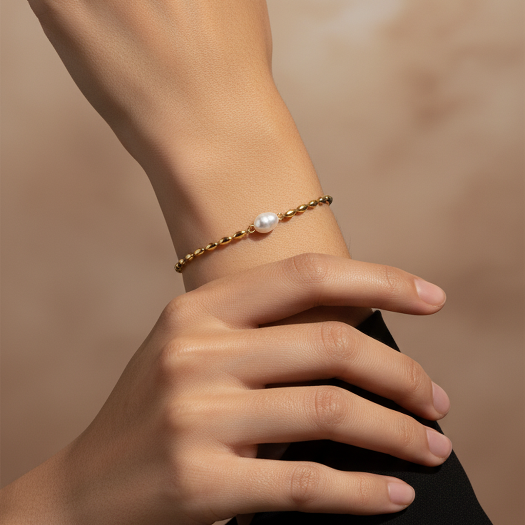 Wheat-Pearl-Harmony-Bracelet