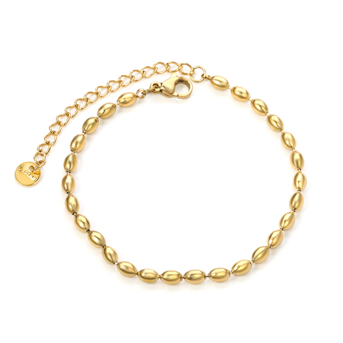 Wheat-Bead-Charm-Bracelet