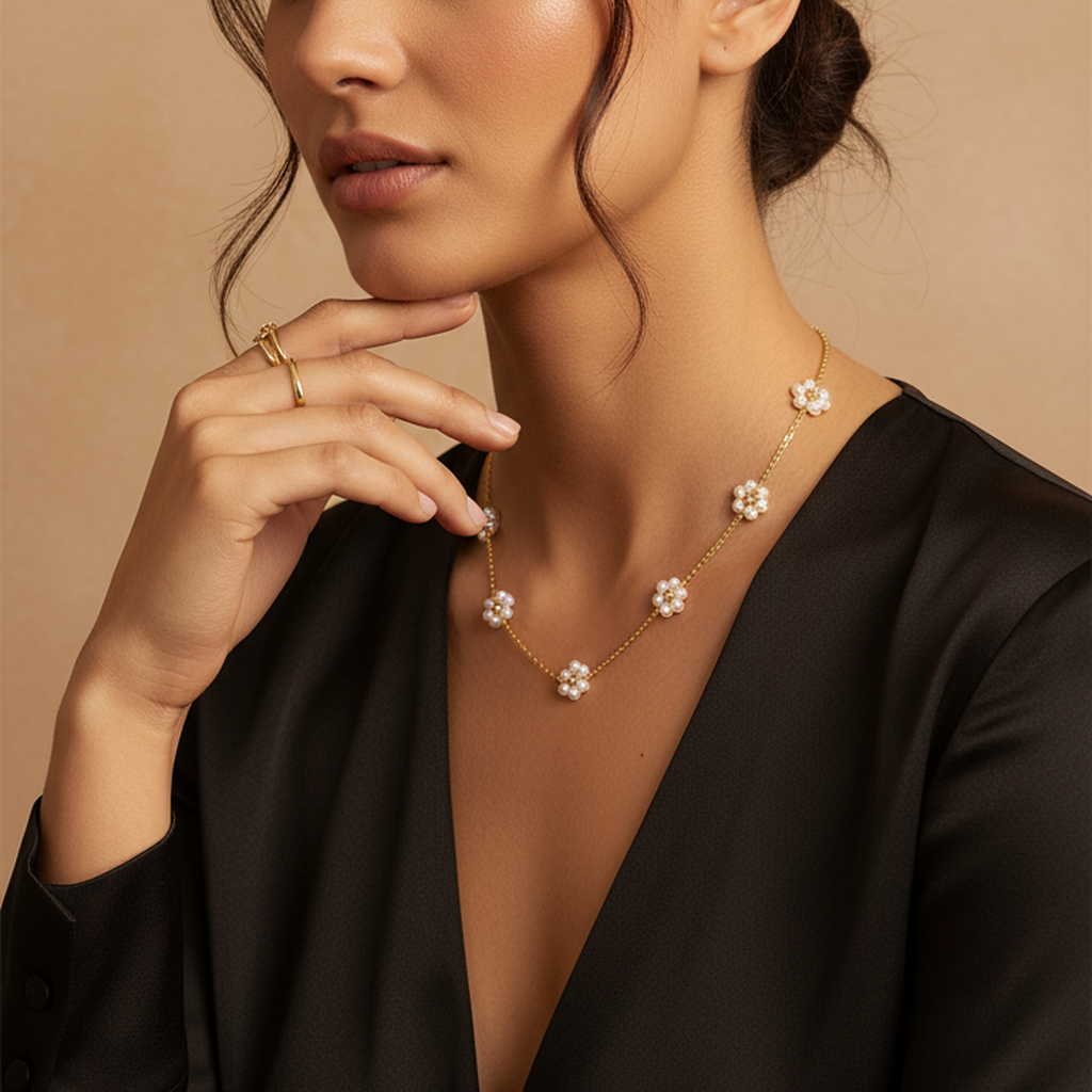 Floral-Pearl-Pendant-Necklace