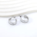 C-Shaped-Radiant-Diamond-Studs
