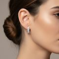 C-Shaped-Radiant-Diamond-Studs