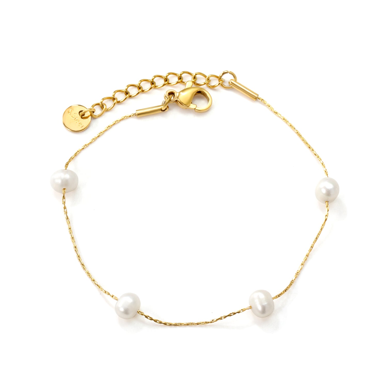 Golden-Freshwater-Pearl-Bracelet-Set