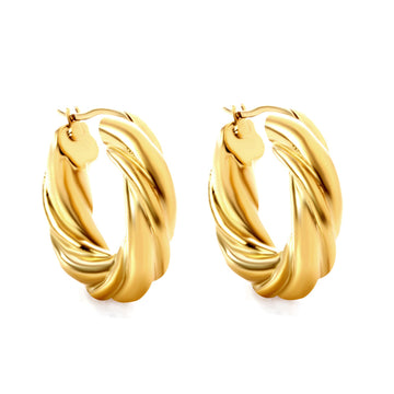 Twisted Gold Hoops