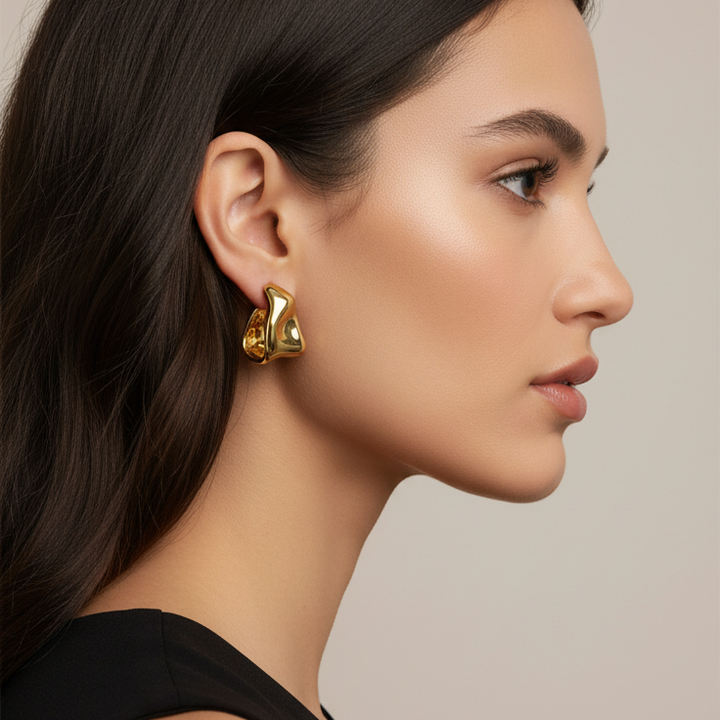 Clous d'oreilles minimalistes modernes