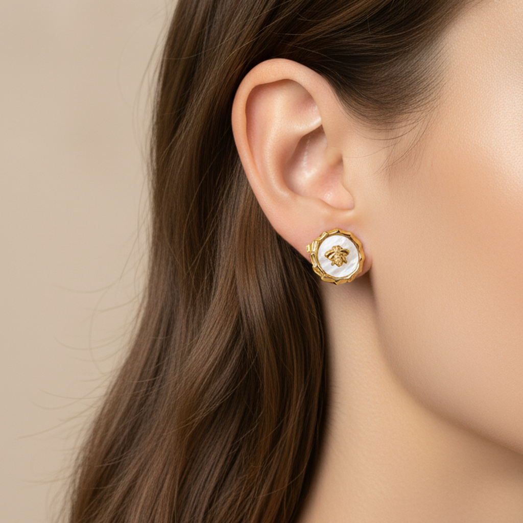 Clous d'oreilles en or d'automne
