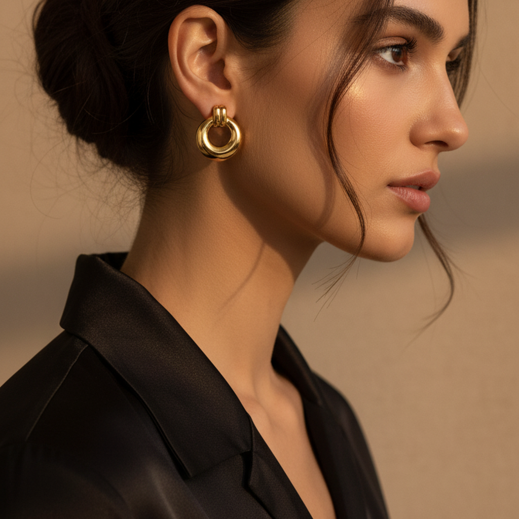 Radiant-Round-Gold-Earrings