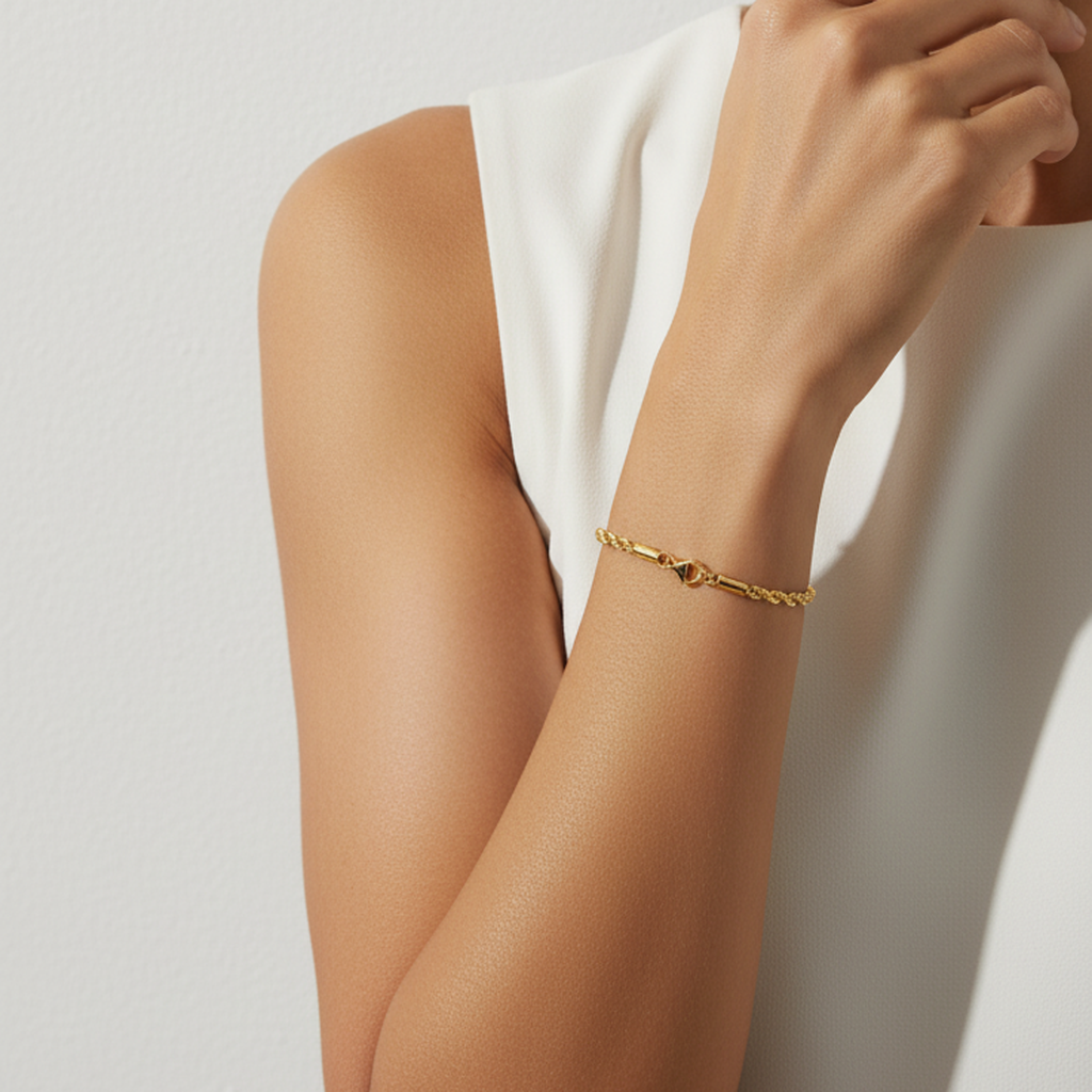 Bracelet chaîne torsadé bohème
