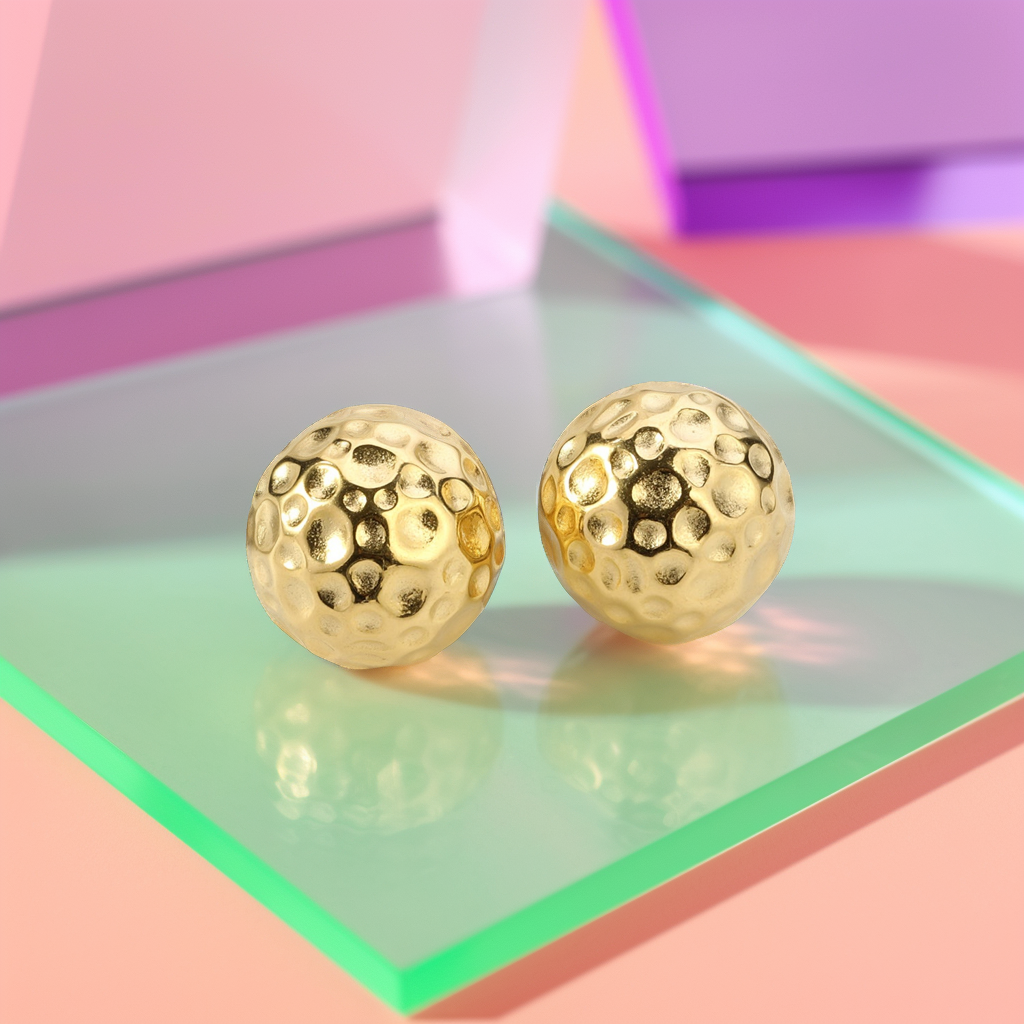 Hammered Sphere Studs