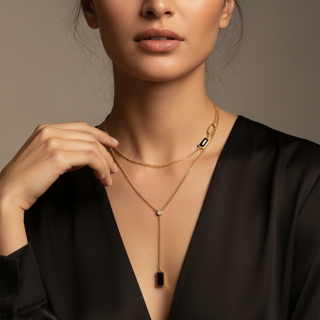 Monochrome-Diamond-Drop-Chain