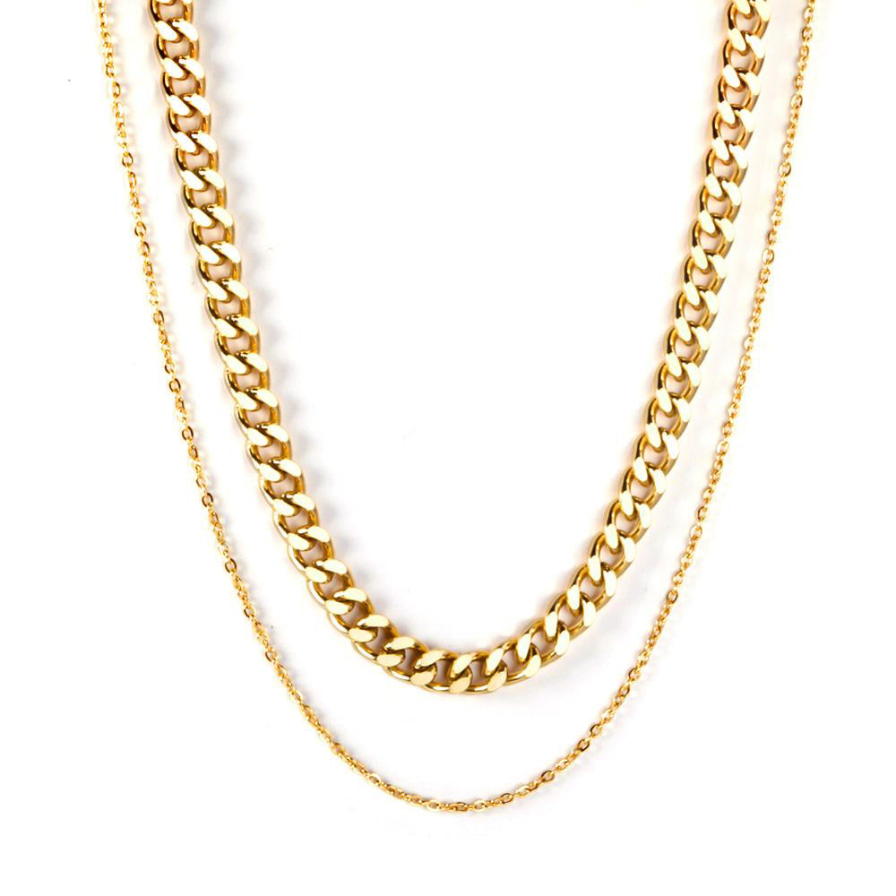 Layered Cuban Link Choker